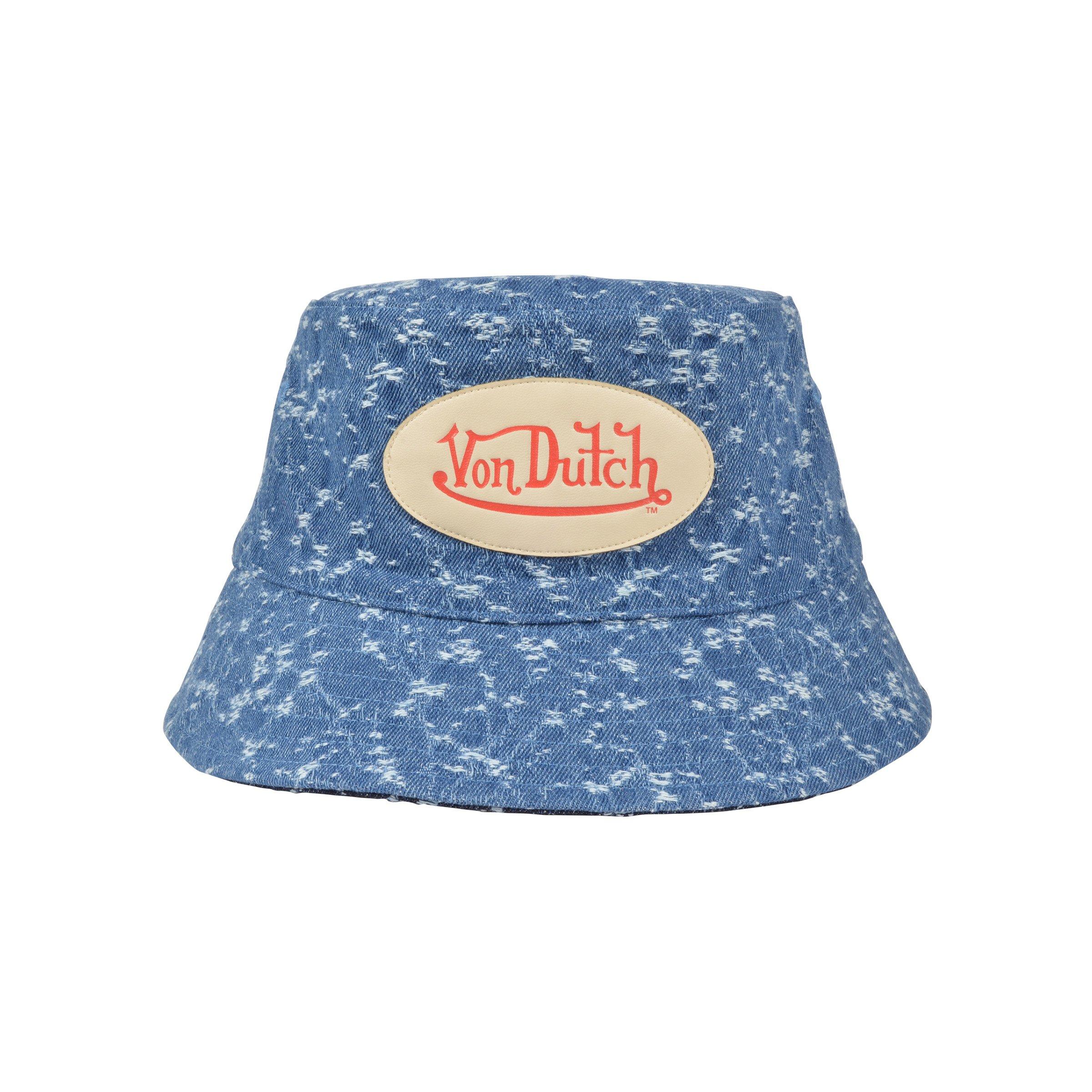 Von Dutch Miller Reversible Bucket Hat-Blue/Navy